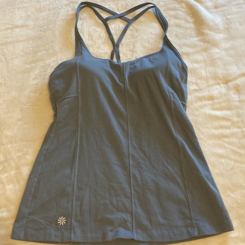 Athleta Gray Inner Goddess tank top built in bra size medium
